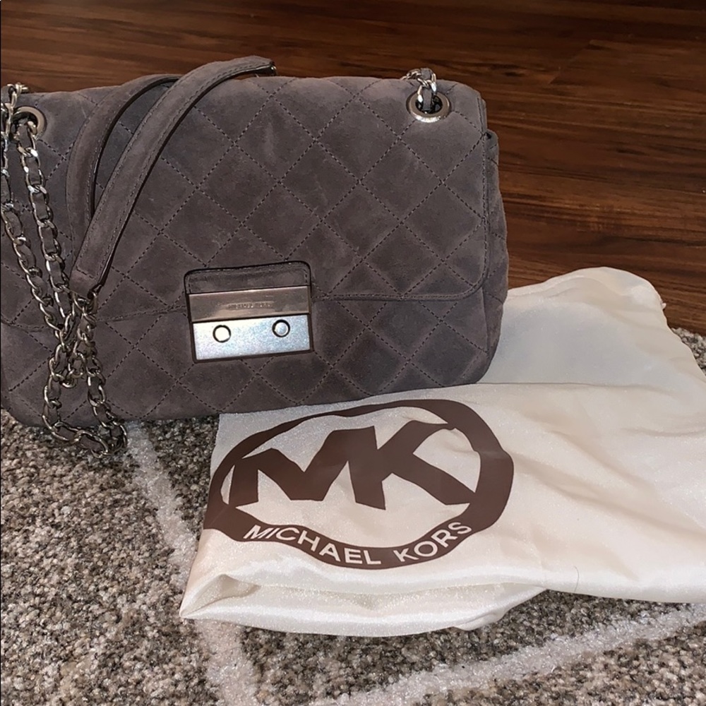Michael Kors Sloan quilted suede bag
